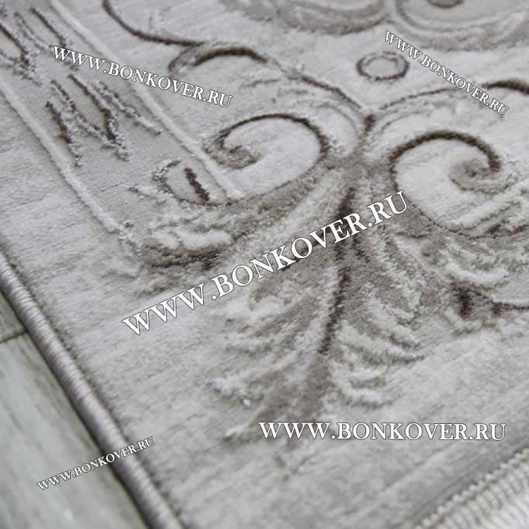 Ковер Турция Для Гостиной Дизайн 63 Серый с Бежевым