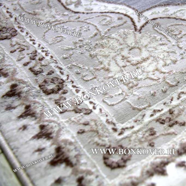 Ковер Турция Для Гостиной Дизайн 93 Серый с Бежевым